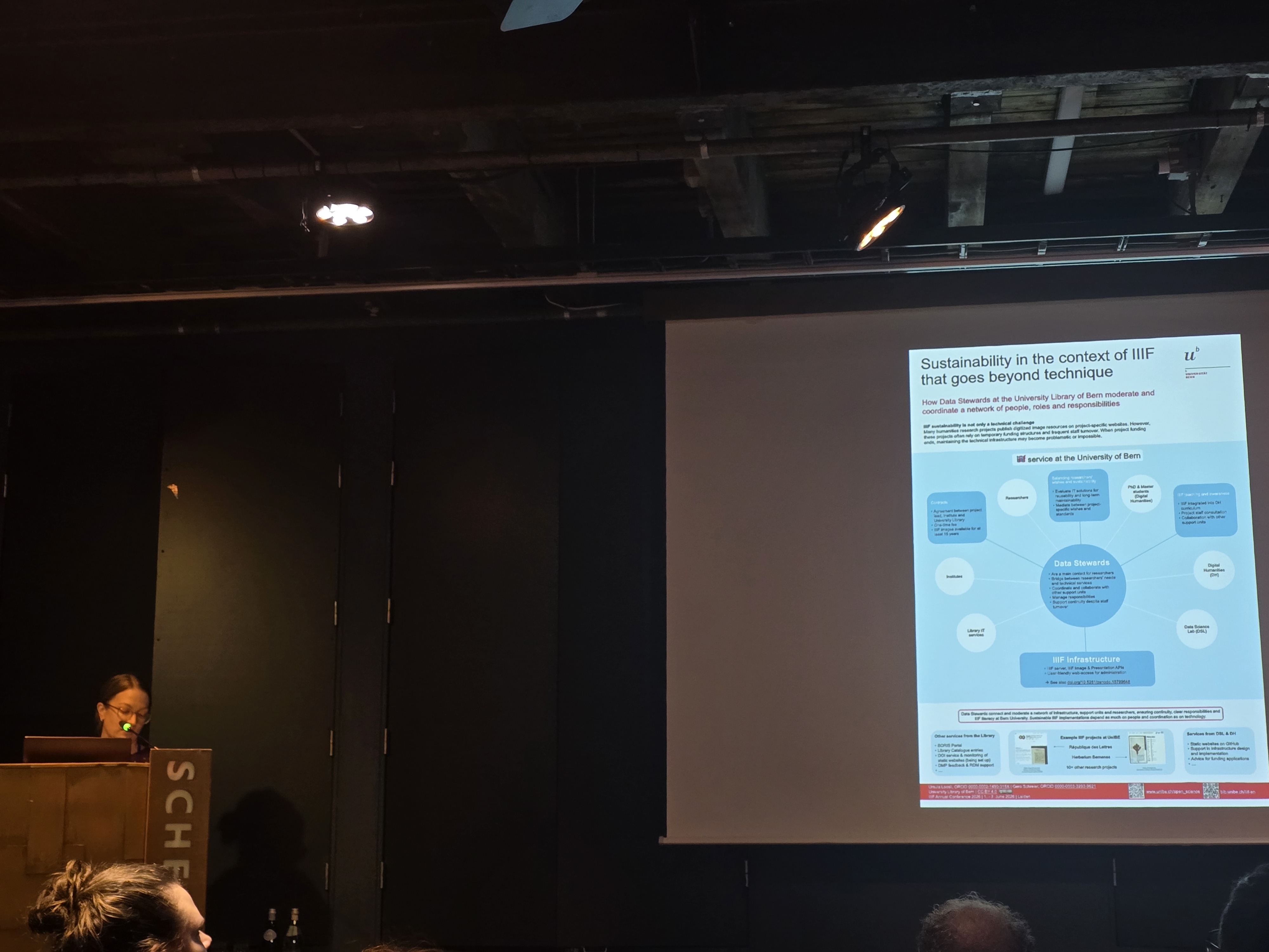 Poster Presentation by Ursula Loosli (University of Bern): Sustainability in the context of IIIF that goes beyond technique